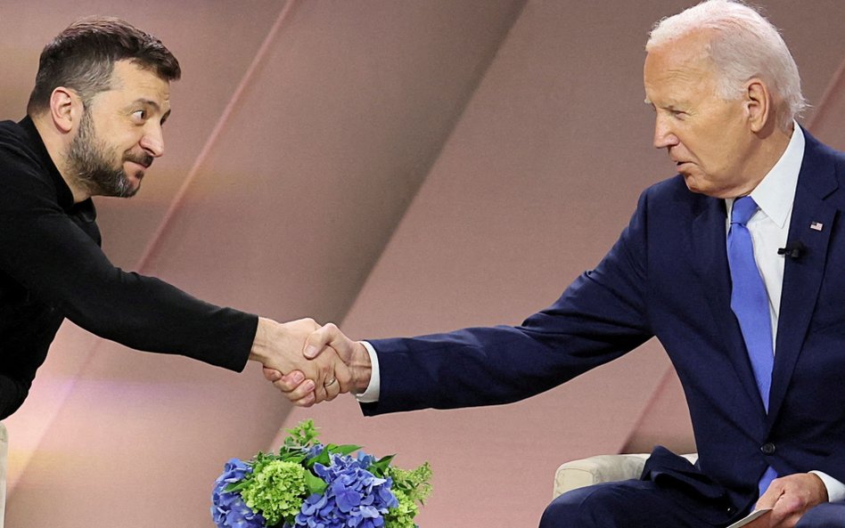 Wołodymyr Zełenski i Joe Biden