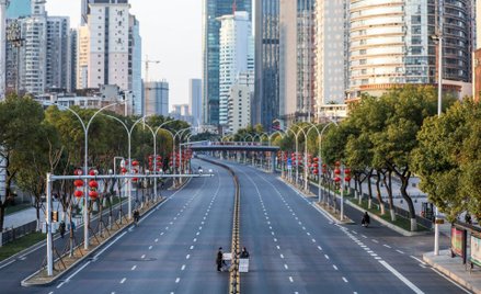 Puste ulice Wuhan