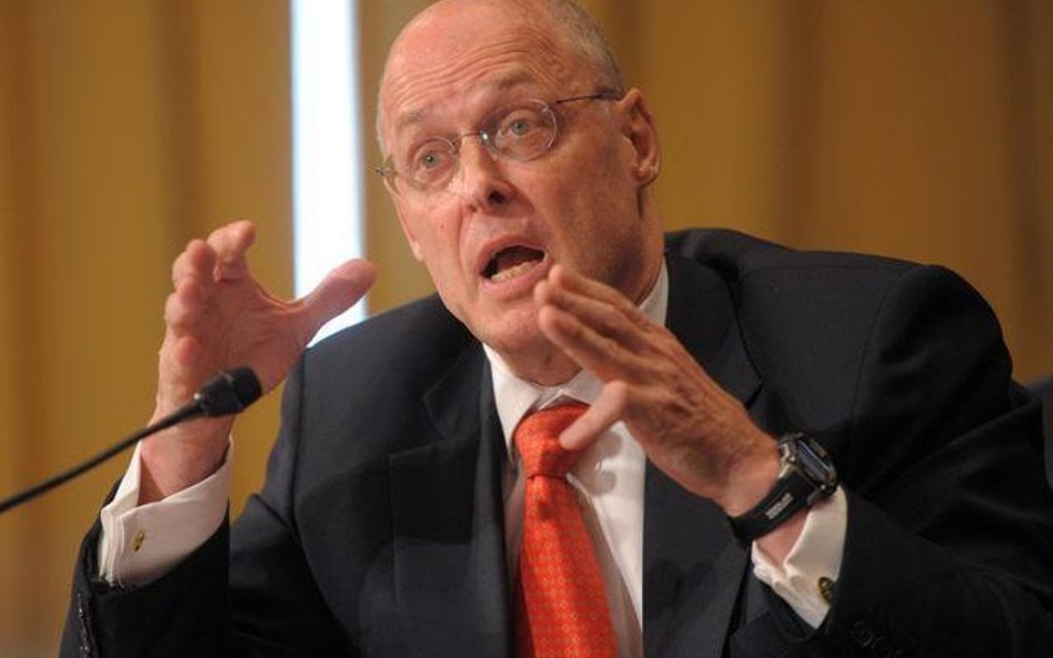 Henry Paulson, Sekretarz Skarbu USA podczas debaty w Kongresie