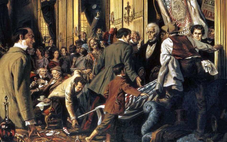 Amerykańskie elity były oburzone pijackimi przyjęciami, na które prezydent Andrew Jackson zapraszał 