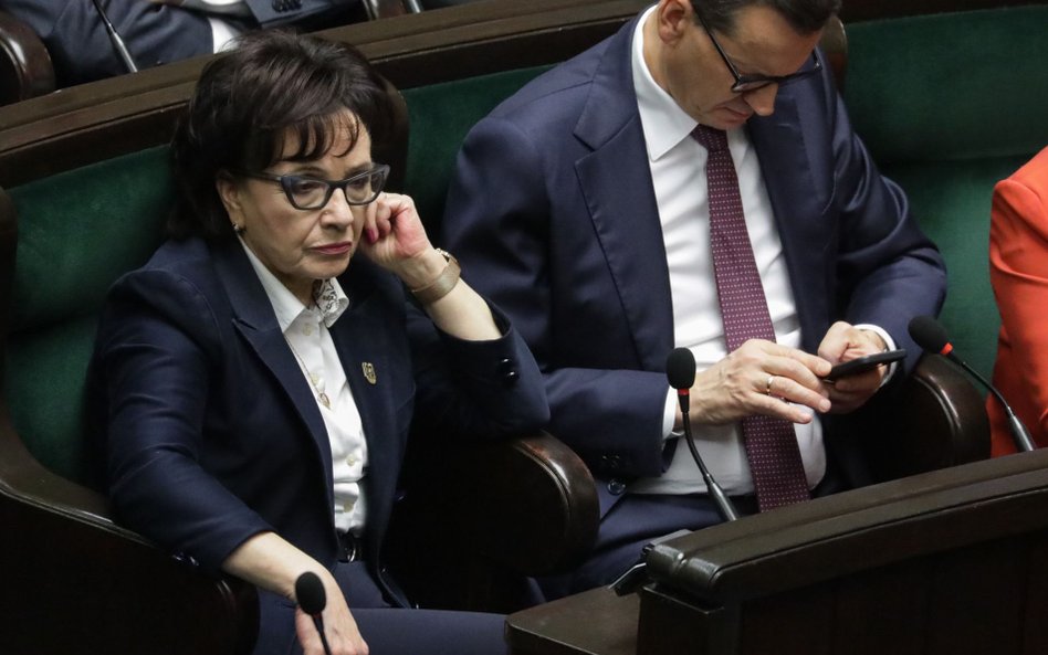 Elżbieta Witek i Mateusz Morawiecki