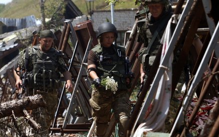 Ukraińskie wojsko na linii frontu