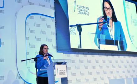 Minister finansów Magdalena Rzeczkowska podczas I dnia Europejskiego Kongresu Finansowego 2022
