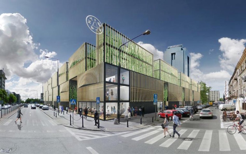 Kontenerowy budynek w centrum Warszawy