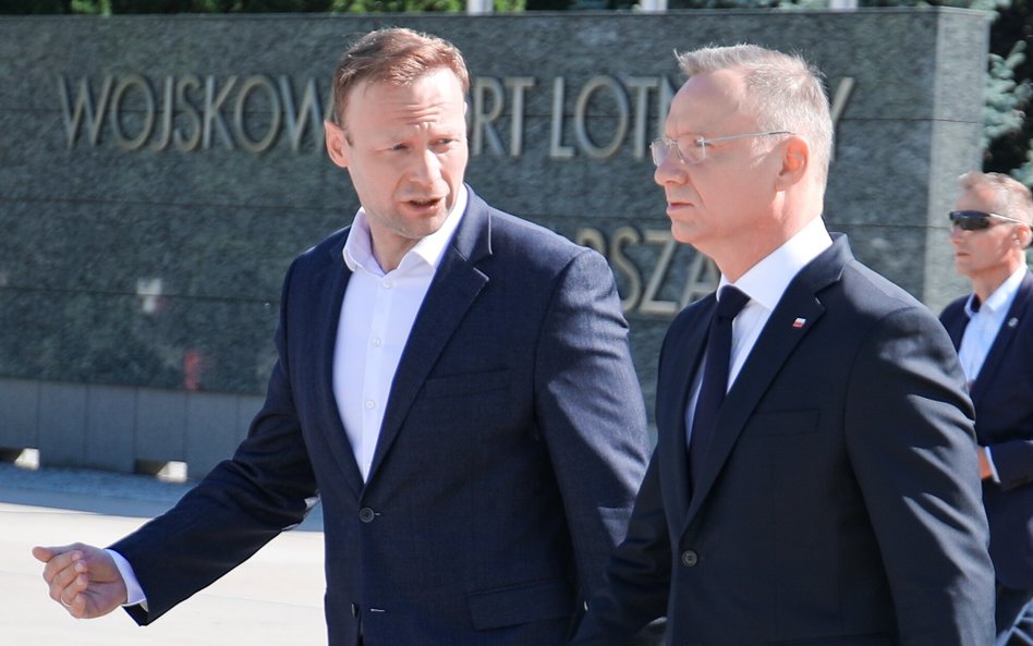 Prezydent RP Andrzej Duda i prezydencki minister Marcin Mastalerek