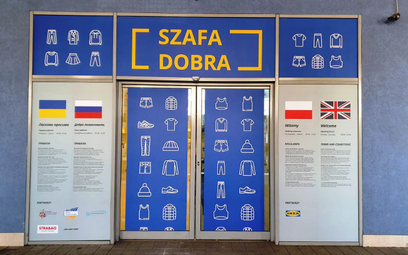 Szafa Dobra dla uchodźców otwarta w krakowskiej galerii Plaza