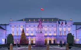 Pałac Prezydencki mieści się przy Krakowskim Przedmieściu 46/48