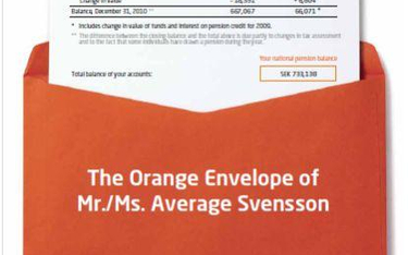 Szwedzi otrzymują tzw. pomarańczową kopertę w której znajduje się list ze stanem konta emerytalnego 