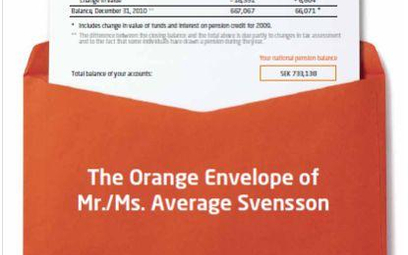 Szwedzi otrzymują tzw. pomarańczową kopertę w której znajduje się list ze stanem konta emerytalnego 