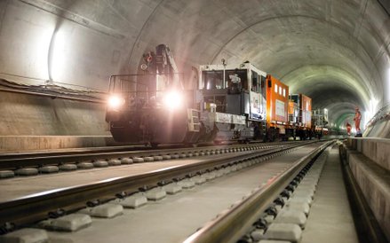 Tunelu pod przełęczą św Gottharda w Szwajcarii