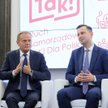 Przewodniczący Platformy Obywatelskiej Donald Tusk, prezes PSL Władysław Kosiniak-Kamysz i lider Pol