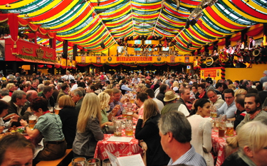 Oktoberfest tradycyjnie podzielone jest na namioty stawiane przez browary, w które serwują w nich pi