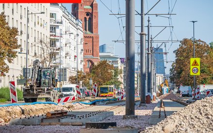 Torowisko na Grójeckiej zostało rozebrane do spodu