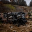 Zniszczony rosyjski transporter piechoty w okolicach Charkowa