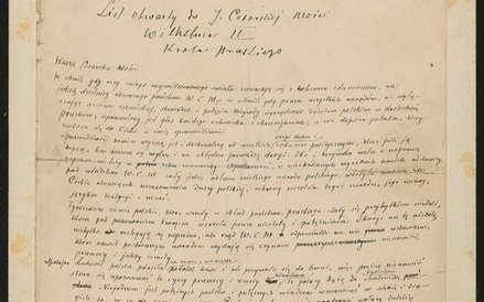 Autograf Sienkiewicza - List otwarty do cesarza Wilhelma II - 1906 r.