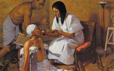 Starożytni egipscy lekarze kształcili się w specjalnych szkołach przyświątynnych. W ich apteczkach n