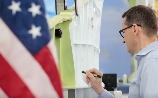 Pierwszy F-35 dla Polski na linii montażowej w Georgii.