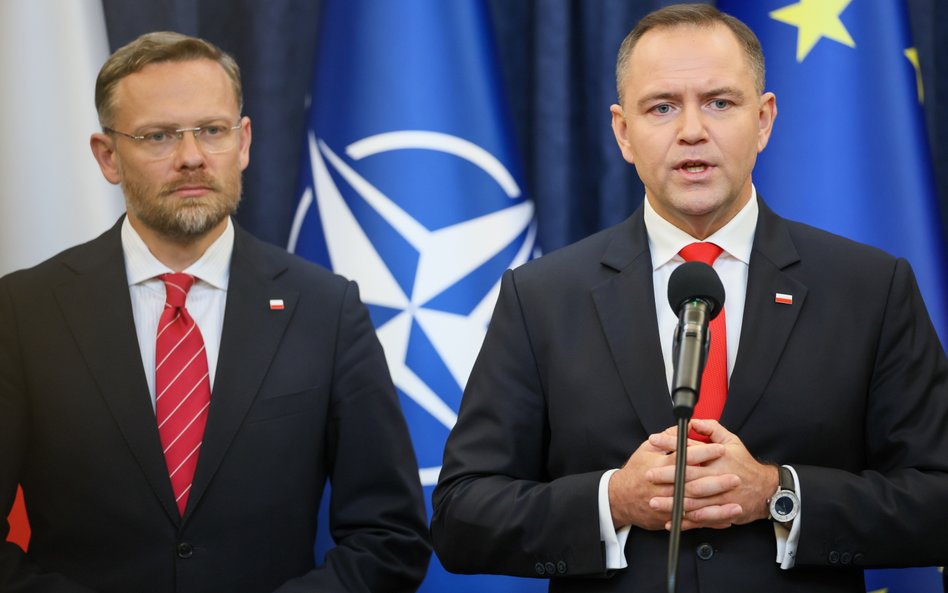 Prezydent RP Karol Nawrocki oraz szef Kancelarii Prezydenta Zbigniew Bogucki