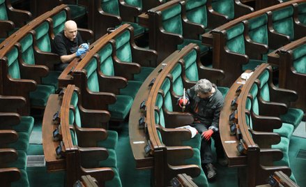 Przygotowania sali sejmowej