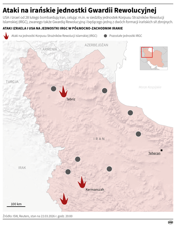 Ataki na irańskie jednostki Gwardii Rewolucyjnej