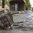 Stepanakert. Niewybuch na jednej z głównych ulic miasta