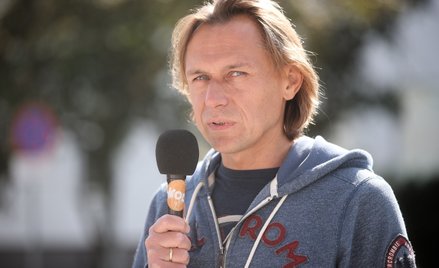 Sędzia Maciej Ferek podczas manifestacji w obronie sędziego Waldemara Żurka