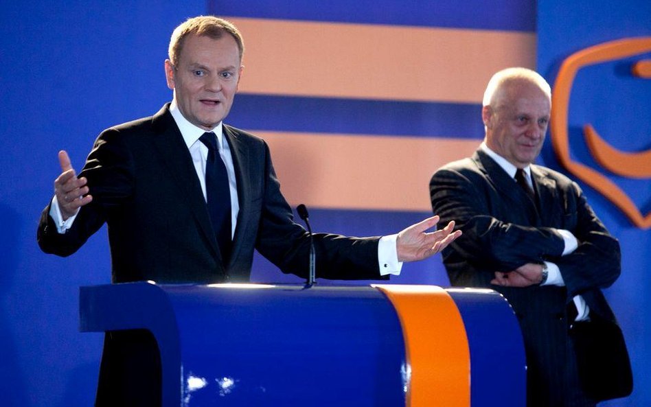Donald Tusk i Stefan Niesiołowski