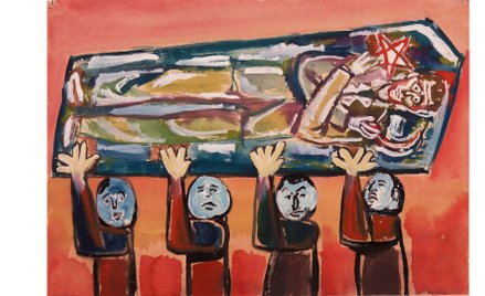 „Pogrzeb”, niedatowany, gwasz, Muzeum Narodowe w Krakowie