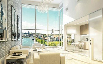 Rzeka, zieleń i śródmieście Gdańska - atrakcyjny widok z apartamentu w Starej Stoczni