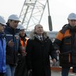 Prezydent Władimir Putin wizytuje budowę mostu krymskiego w marcu 2018 roku