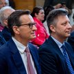 Politycy PiS: były premier Mateusz Morawiecki, europoseł Michał Dworczyk oraz poseł Janusz Cieszyńsk