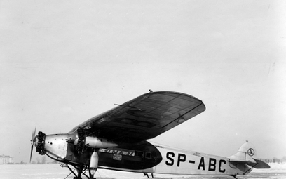 Samolot PLL LOT Fokker F.VII znak SP-ABC, między 1930 a 1935 r.