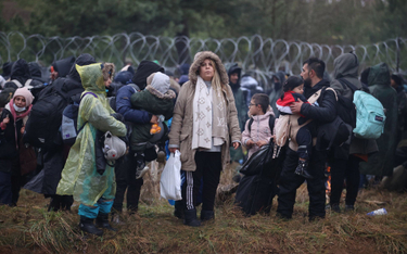 Imigranci na granicy z Białorusią