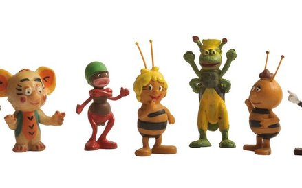 Lalki filmowe z serialu „Pszczółka Maja”.