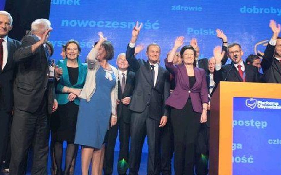Platforma Obywatelska (na zdjęciu konwencja partii 10 września w Warszawie) zamawia badania w firmie