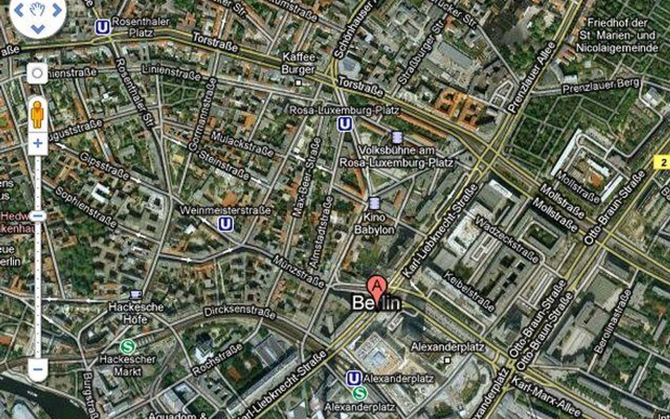 Berlin na mapie Google'a