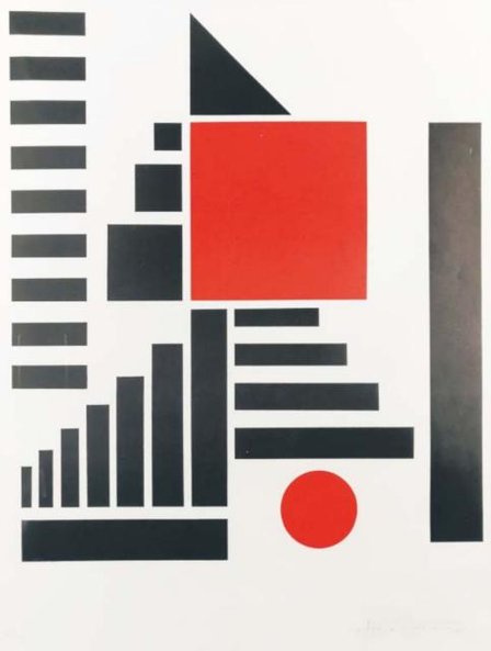 Słynna grafika Henryka Berlewiego licytowana będzie na aukcji. Fot.