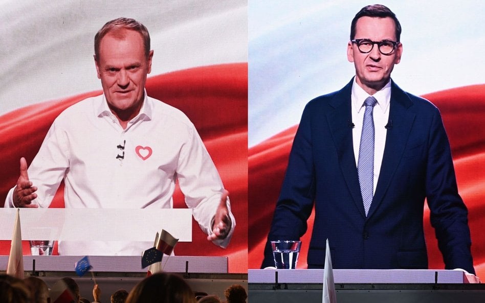 Donald Tusk i Mateusz Morawiecki