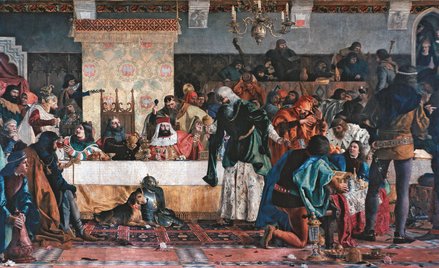 „Uczta u Wierzynka”, obraz Bronisława Abramowicza z 1876 r. Przyjęcie zorganizowano w Krakowie przez