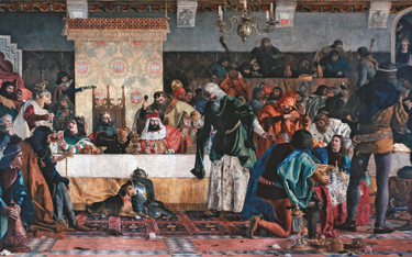 „Uczta u Wierzynka”, obraz Bronisława Abramowicza z 1876 r. Przyjęcie zorganizowano w Krakowie przez