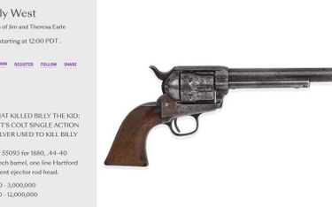 Legendarny Colt, z którego zginął znany bandyta na aukcji