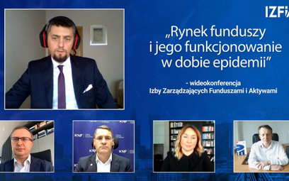 Uczestnicy debaty "Rynek funduszy i jego funkcjonowanie w dobie epidemii".