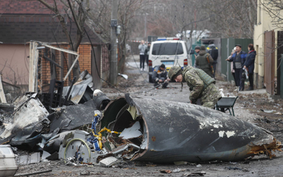 Szczątki rosyjskiego samolotu strąconego nad Kijowem