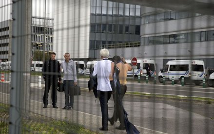 Dyrektor Air France Pierre Plissonnier po spotkaniu z demonstrantami. 5 października Air France-KLM 