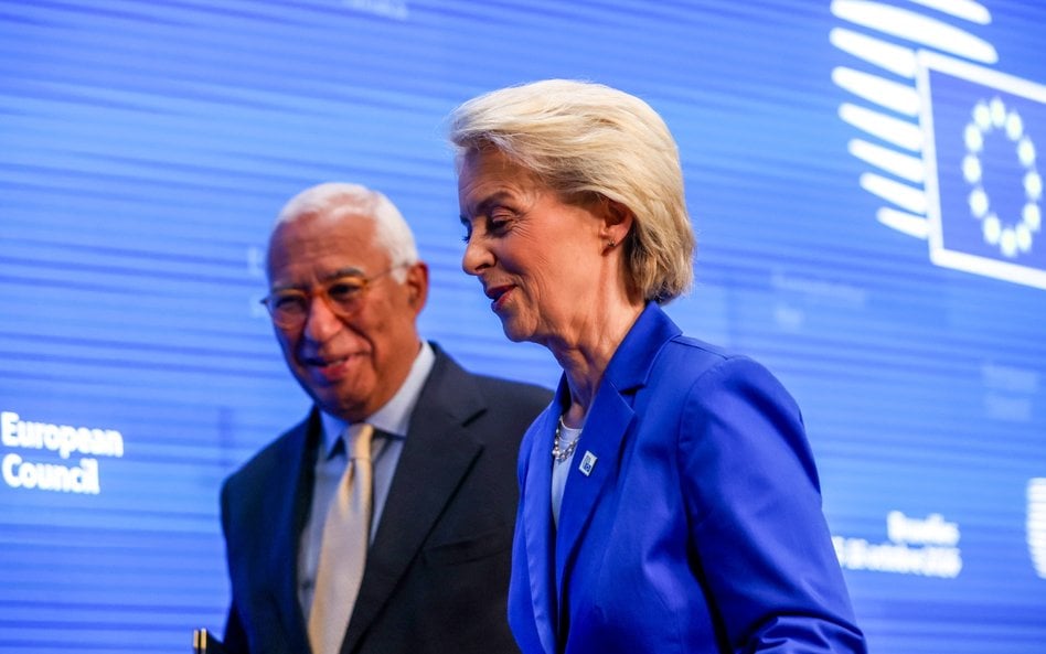 Przewodniczący Rady Europejskiej Antonio Costa i szefowa Komisji Europejskiej Ursula von der Leyen