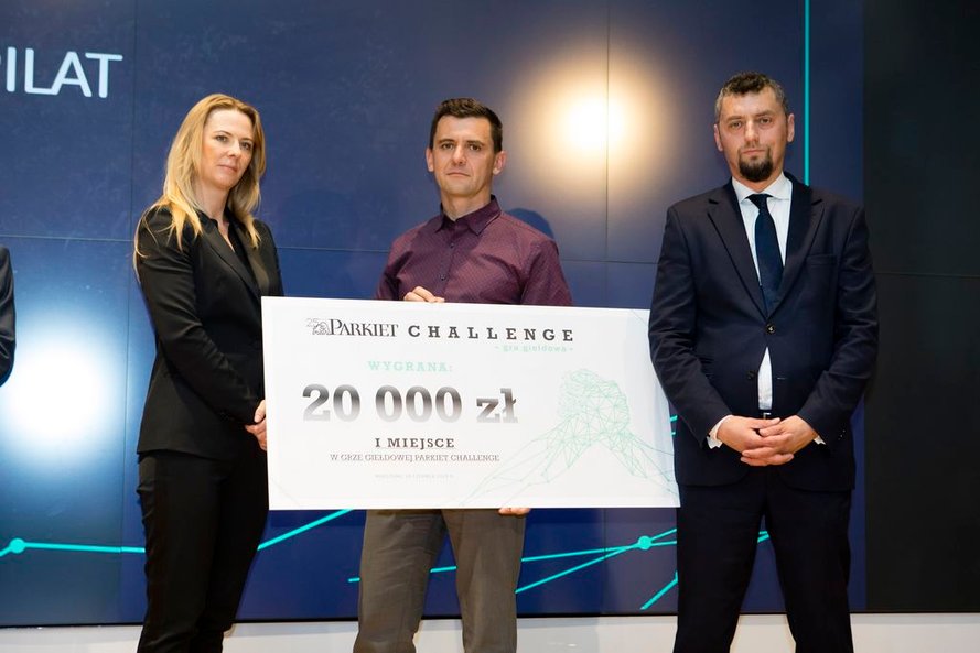 Zwycięzca Jarosław Pilat zarobił 35 proc. w jeden dzień.