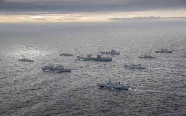 Pierwsza od lat grupa lotniskowcowa Royal Navy w morzu. Fot./Royal Navy.