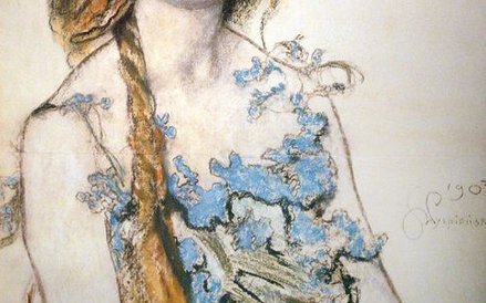 Portret Władysławy Ordon-Sosnowskiej jako Krasawica w dramacie "Bolesław Śmiały", 1903