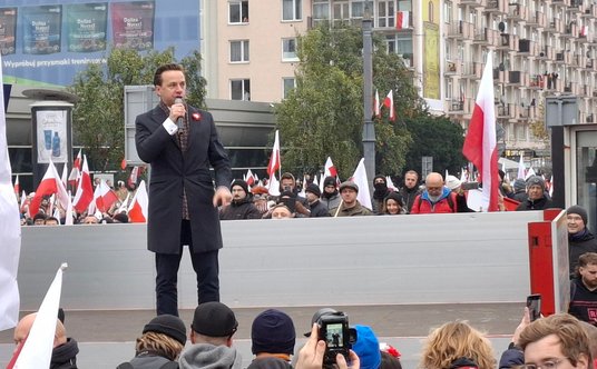 Krzysztof Bosak na Marszu Niepodległości