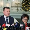 Konferencja Elżbiety Witek i Mariusza Błaszczaka w Sejmie po skandalu wywołanym przez Grzegorza Brau